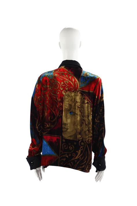 Top Gianni versace in Velluto Multicolore taglia 44 IT 